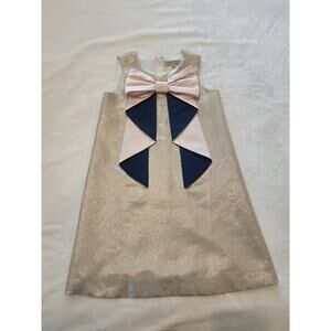 Hucklebones Girls Gold Bow Dress Sz 8